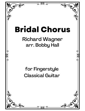 Bridal Chorus for fingerstyle classical guitar